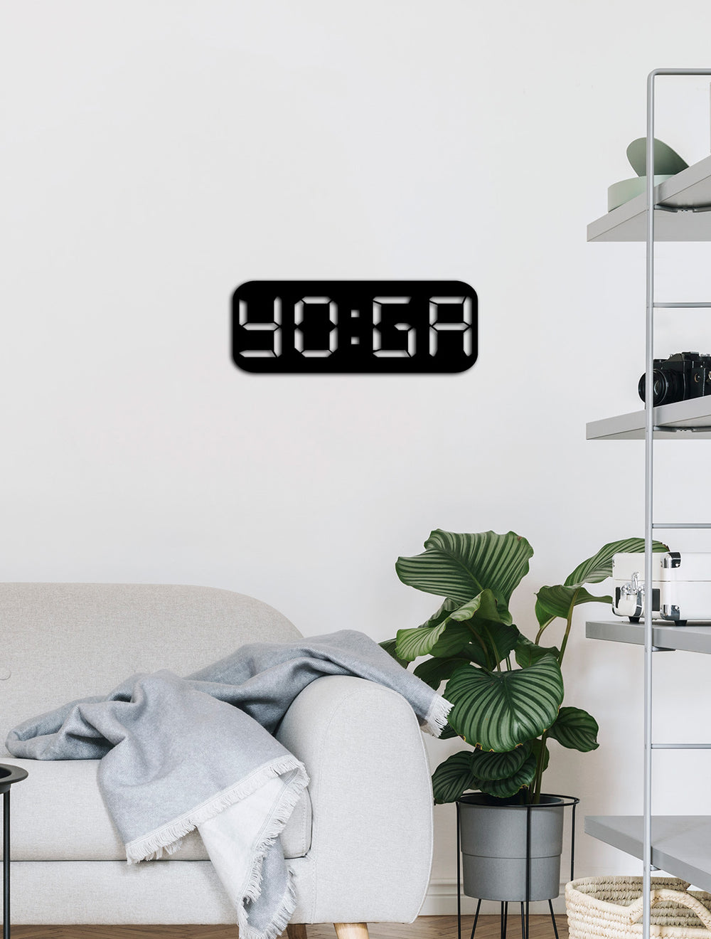 Lazer Kesim Yoga Silueti ve Yoga Time Yazısı İşçilik Detayı