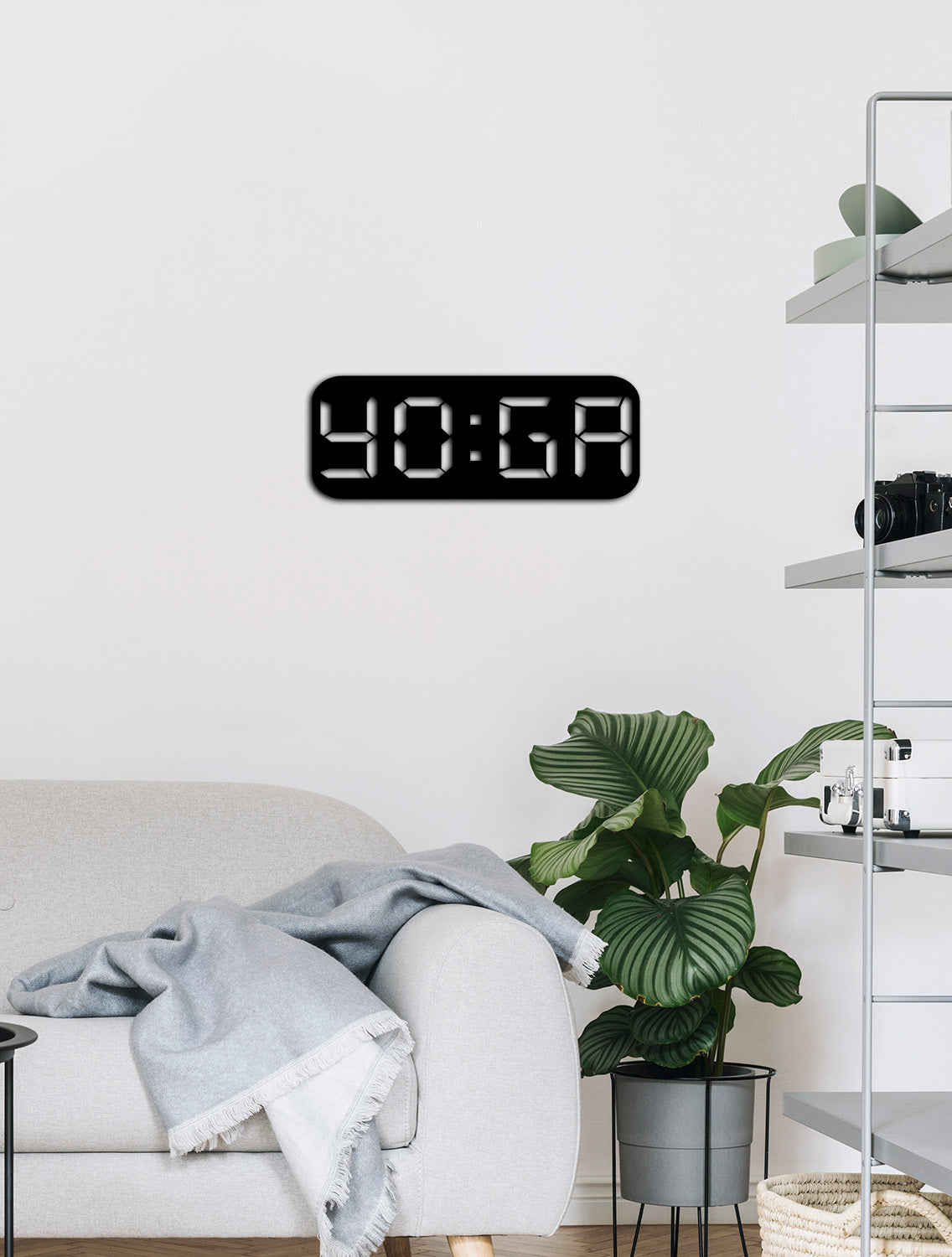 Lazer Kesim Yoga Silueti ve Yoga Time Yazısı İşçilik Detayı