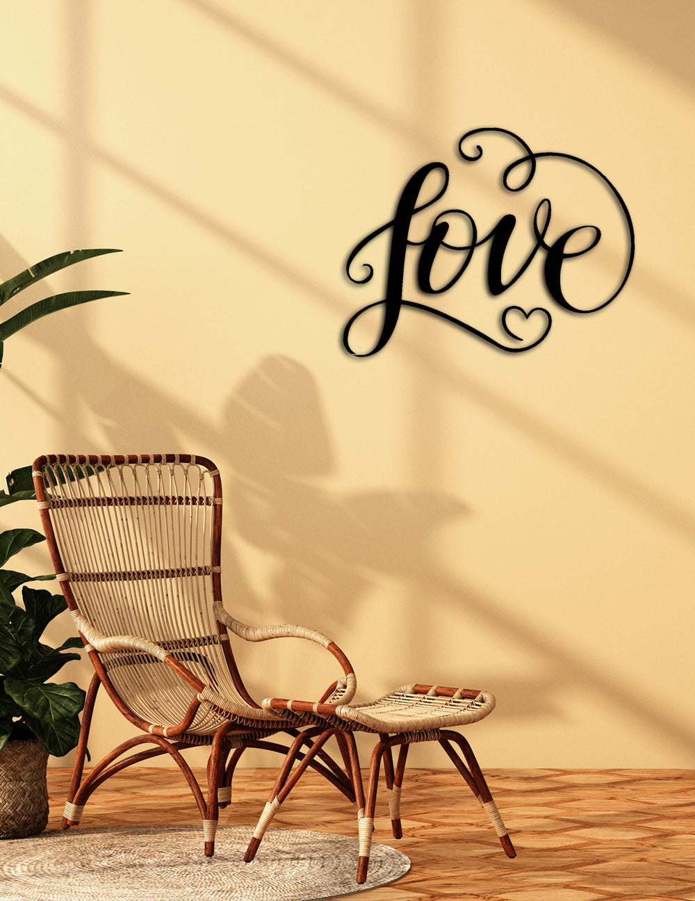 Loft Daire İçin Modern Minimalist Metal Love Dekoru