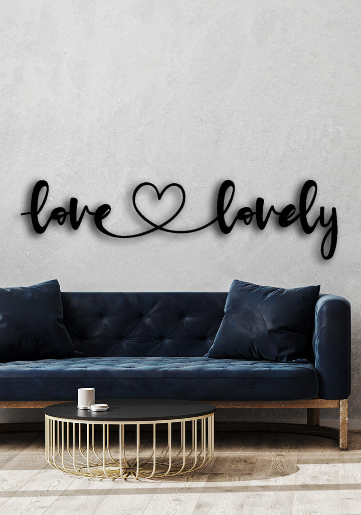 Love Lovely Artroya Metal Tablo Yakın Plan Lazer Kesim Detayı