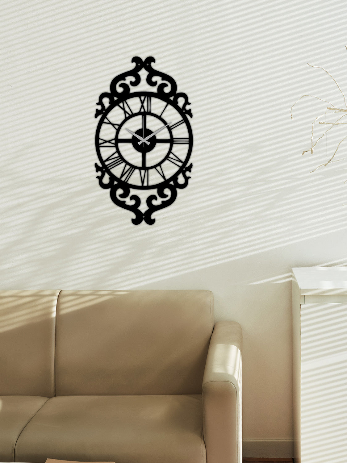 Noir Epoch Mat Siyah Metal Duvar Saati - Modern Vintage Tasarım