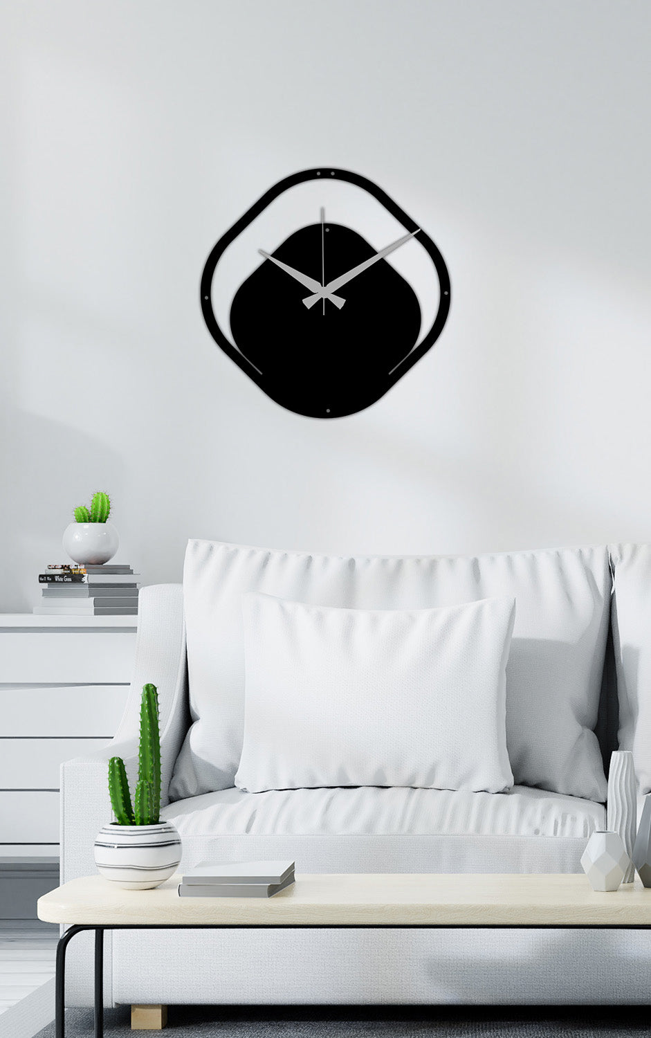 Origin Prime Mat Siyah Metal Duvar Saati - Modern Minimalist Tasarım