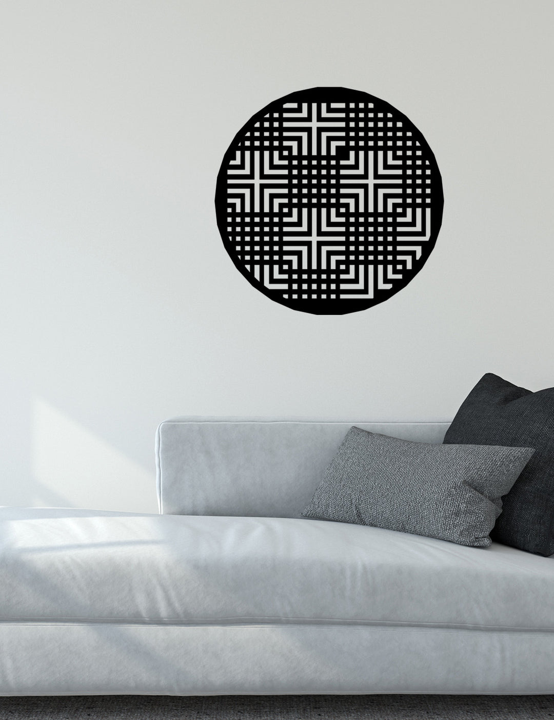 Rothko Grid Mat Siyah Metal Duvar Tablosu - Modern Geometrik Sanat