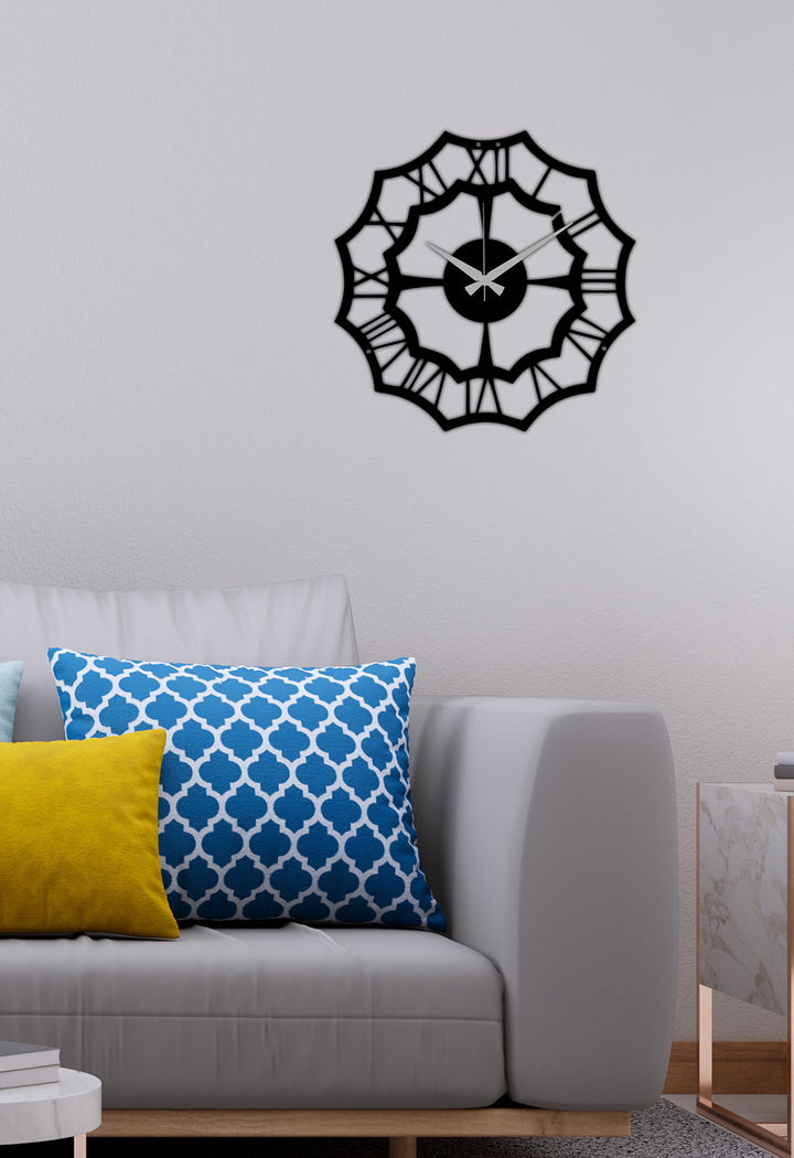 Zenith Linear Mat Siyah Metal Duvar Saati - Modern Minimalist Tasarım