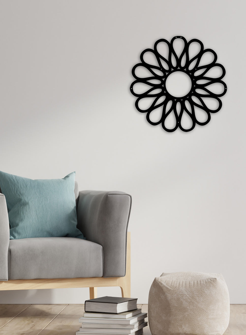 Mimari Tekstüre Boya Çiçekli Metal Tablo Yüzey Dokusu