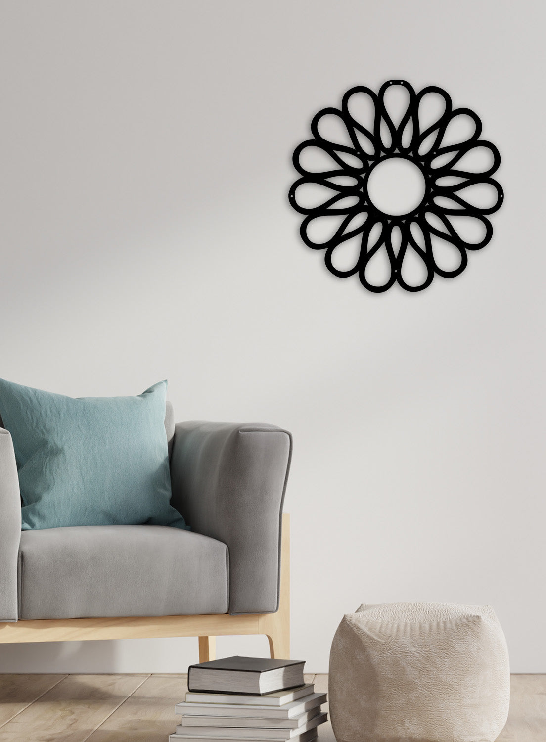 Mimari Tekstüre Boya Çiçekli Metal Tablo Yüzey Dokusu