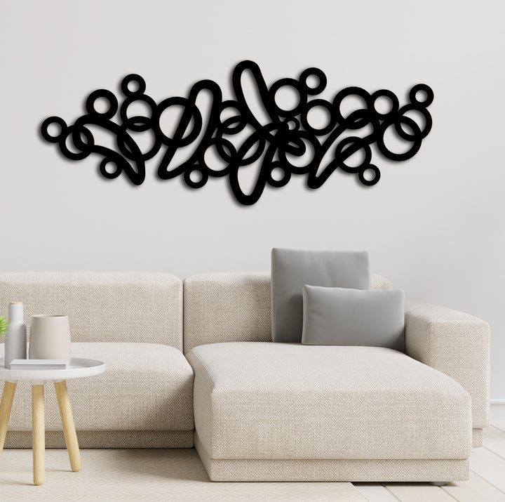 Mimari Tekstüre Boya Daire Kümesi Metal Tablo Yüzey Dokusu