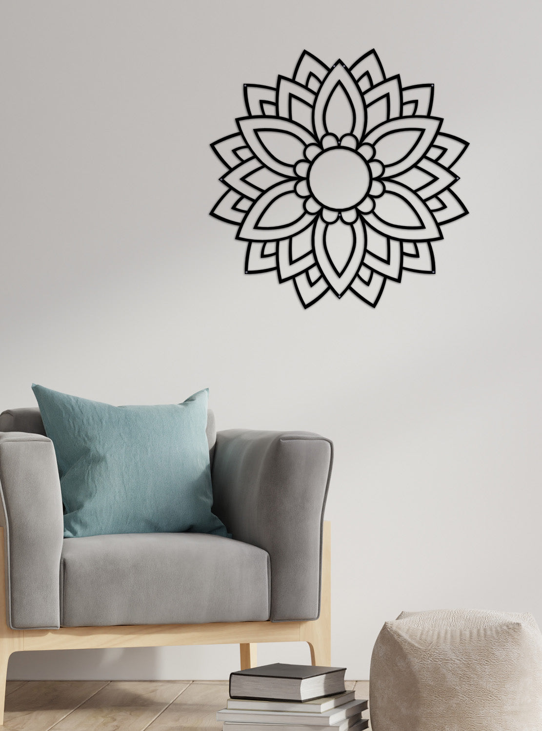 Mimari Tekstüre Boya Elmas Kesim Metal Mandala Detayı