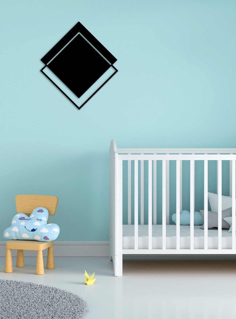 Mimari Tekstüre Boya Geometrik Denge Metal Tablo Dokusu