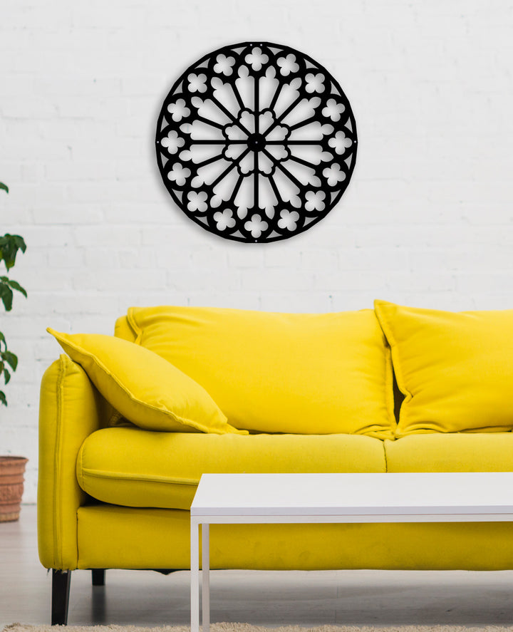 Mimari Tekstüre Boya Geometrik Izgara ve Çiçek Detayı