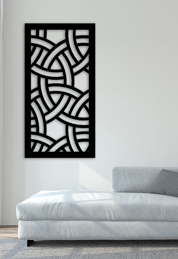 Mimari Tekstüre Boya Geometrik Izgara Metal Tablo Dokusu