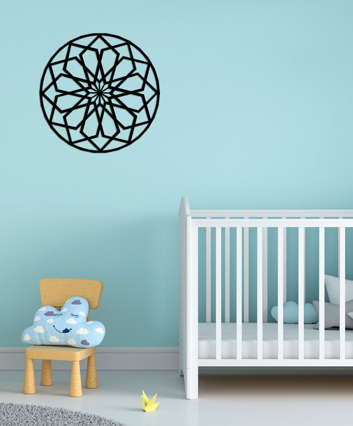 Mimari Tekstüre Boya Geometrik Lotus Metal Tablo Yüzey Dokusu