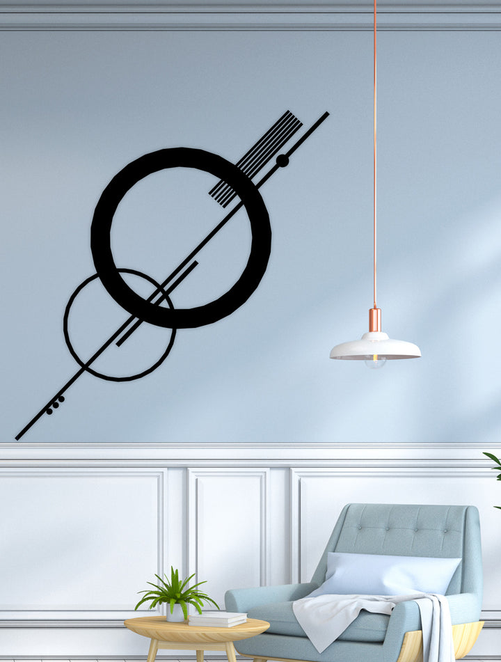 Mimari Tekstüre Boya Halka Desenli Metal Tablo Yüzey