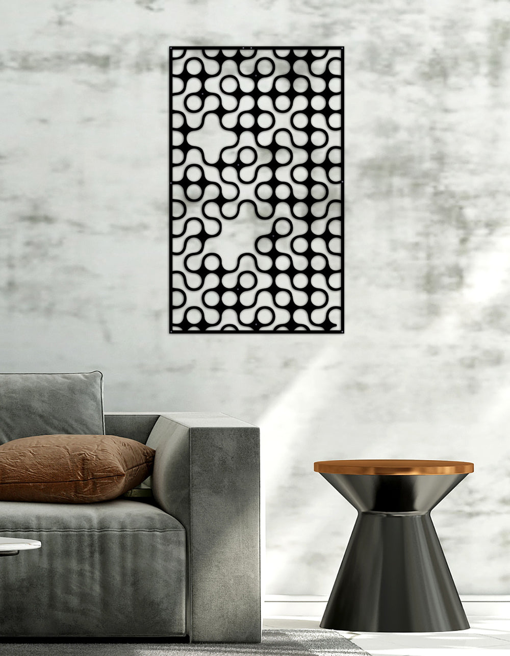 Mimari Tekstüre Boya Halka Metal Tablo Yüzey Dokusu