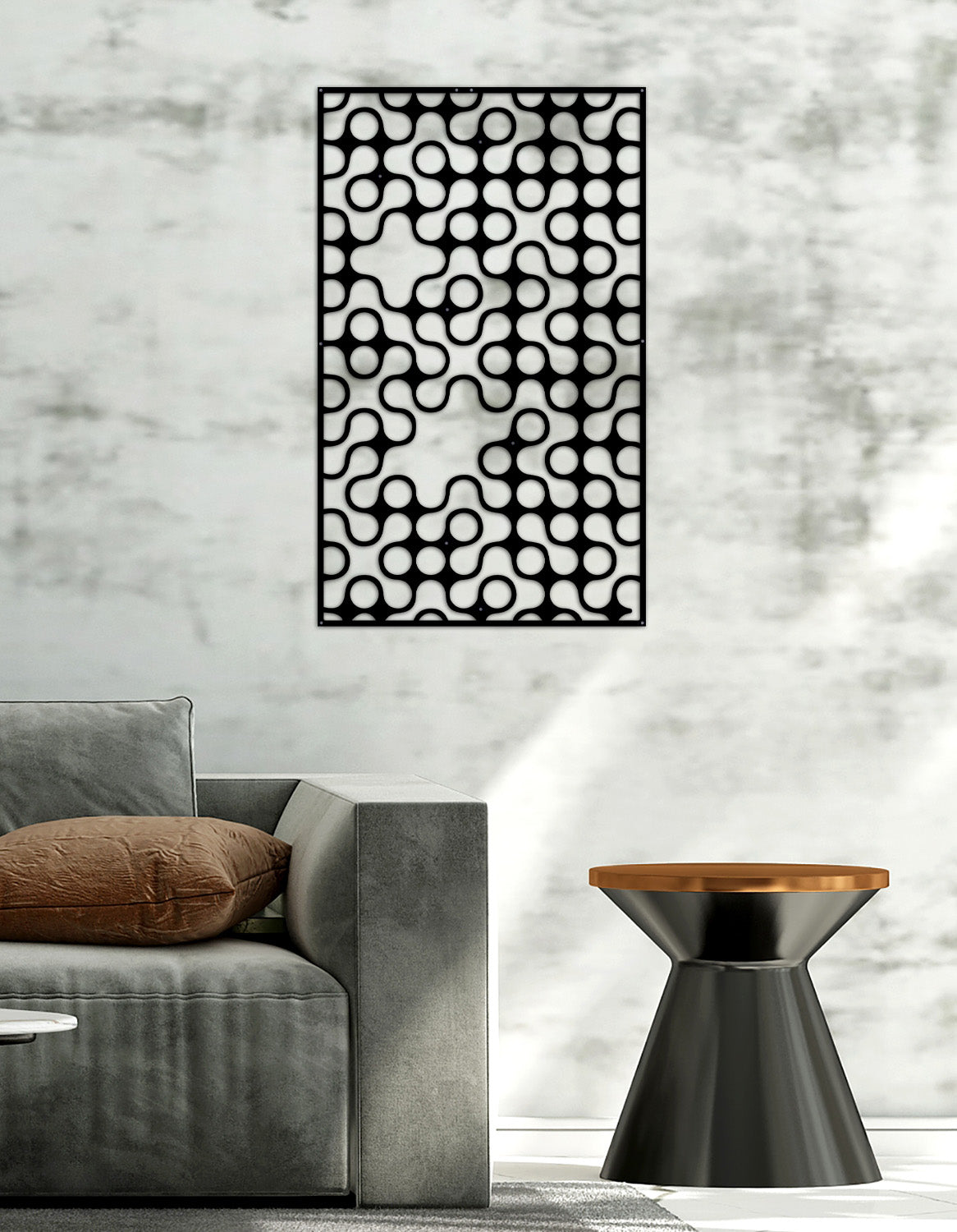 Mimari Tekstüre Boya Halka Metal Tablo Yüzey Dokusu