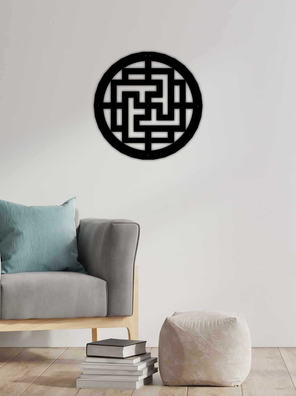 Mimari Tekstüre Boya Halkalı Metal Tablo Yüzey Dokusu