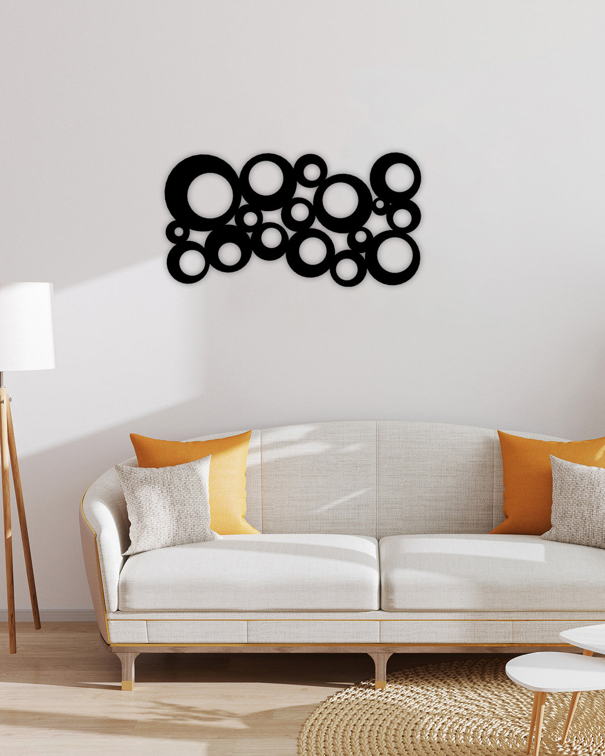 Mimari Tekstüre Boya Karışık Daire Metal Tablo Yüzey Dokusu