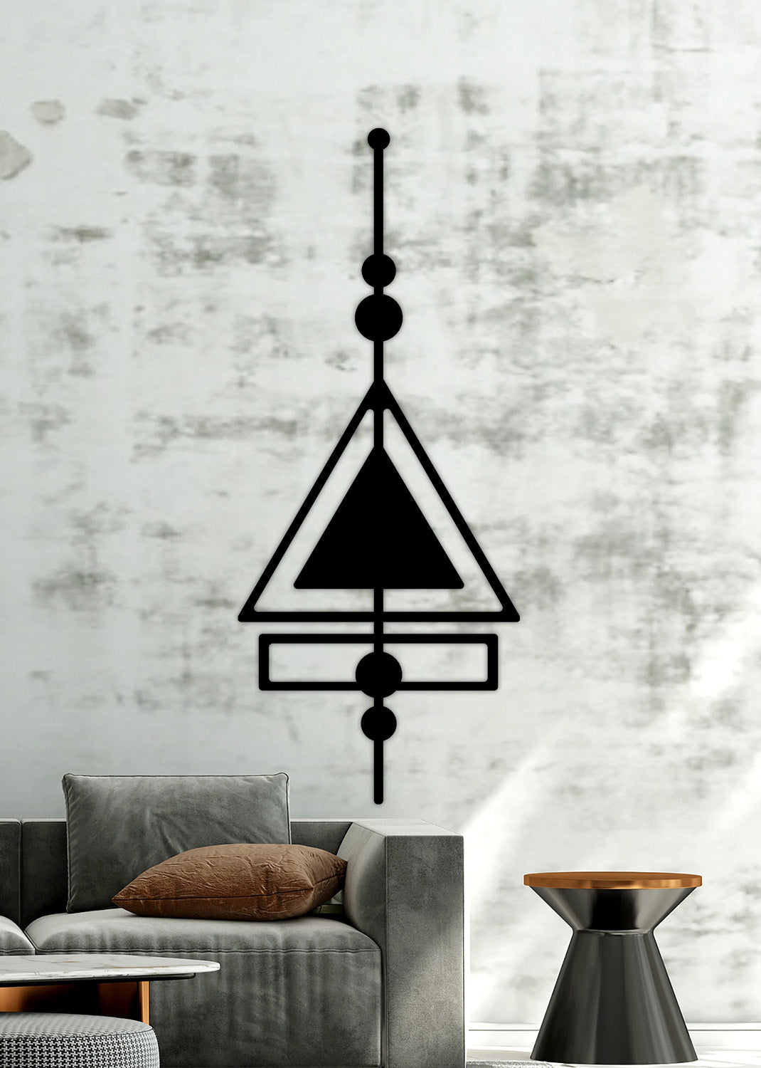 Parmak İzi Bırakmayan Mimari Tekstüre Boya Üçgen Tablo Yüzeyi