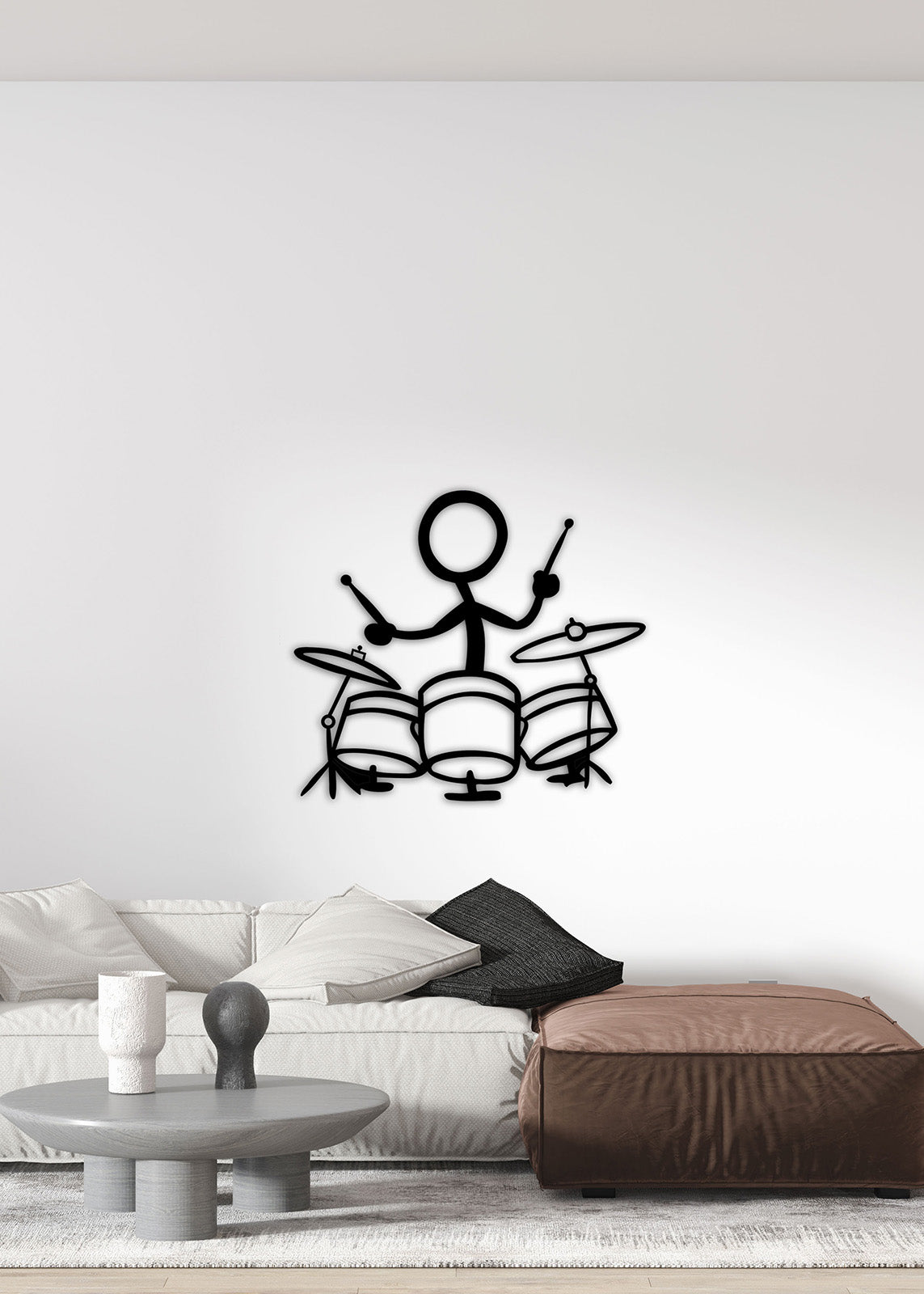 Minimalist Davul Dekoru ve 2 cm Derinlik Paylı Doğal Gölge Efekti