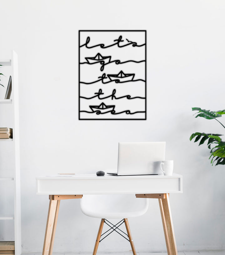 Minimalist Duvar Dekoru İçin Tekstüre Siyah Deniz Pano