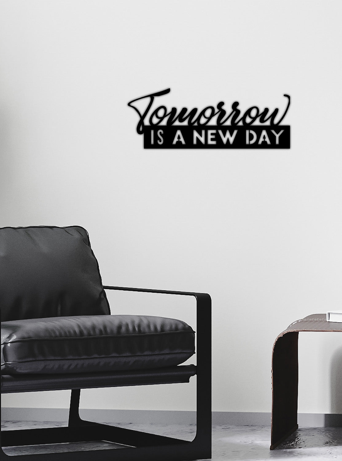 Minimalist Duvar Dekoru İçin Tekstüre Siyah Umut Pano