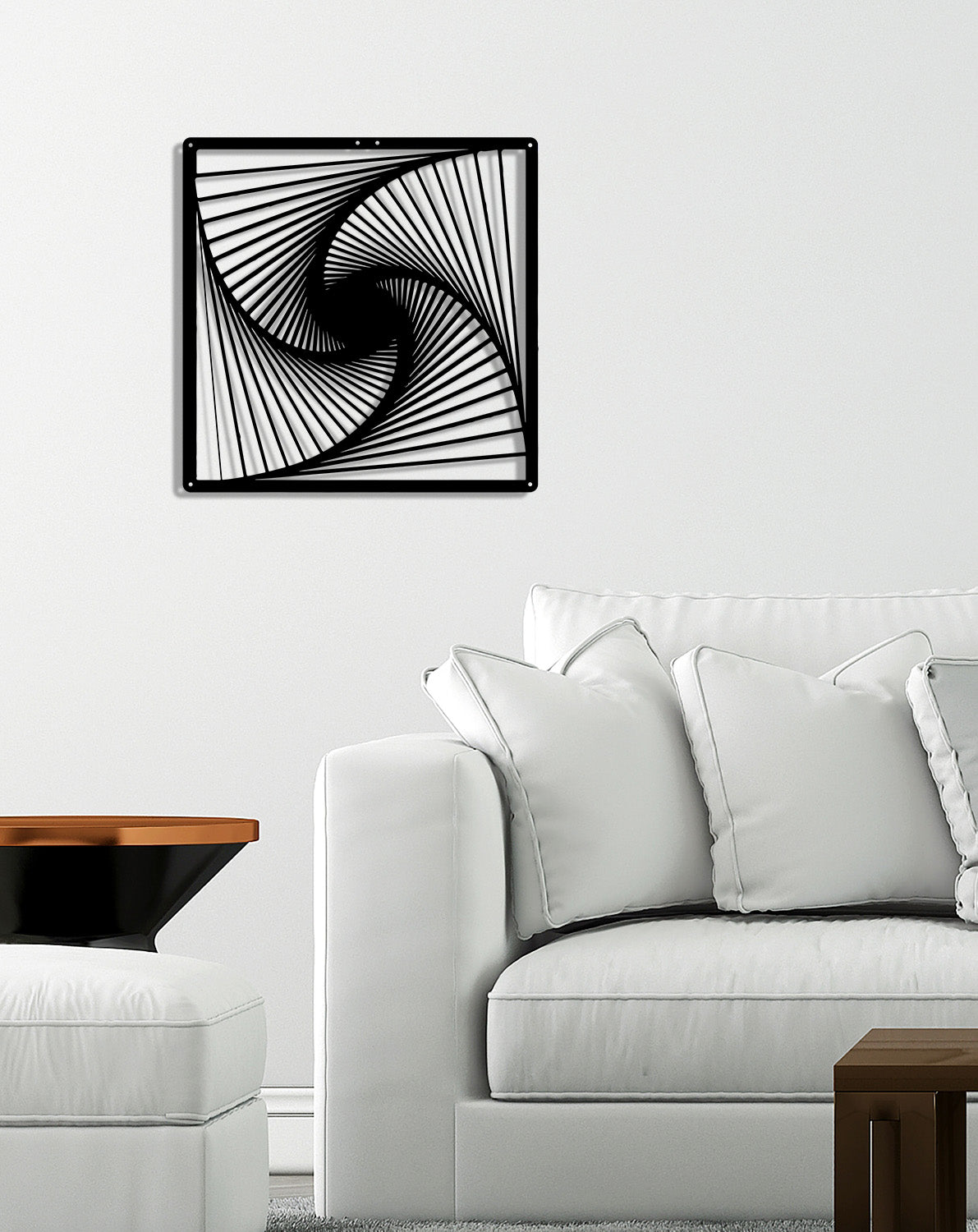 Minimalist Duvar Sanatı İçin Tekstüre Siyah Akış Panosu