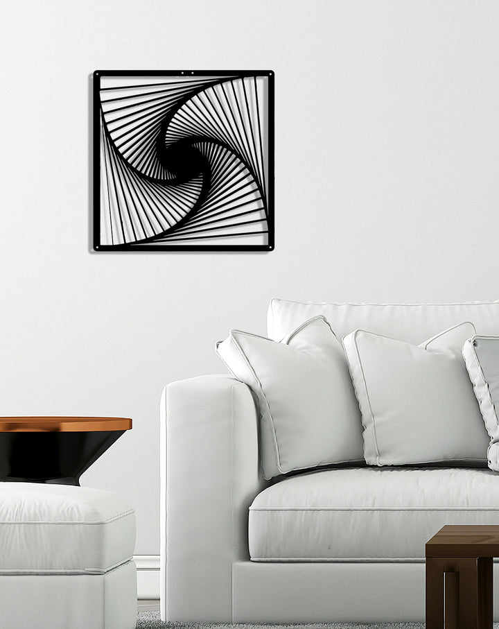 Minimalist Duvar Sanatı İçin Tekstüre Siyah Akış Panosu