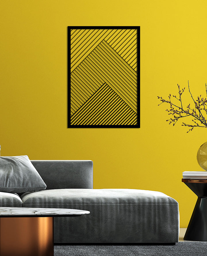 Minimalist Duvar Sanatı İçin Tekstüre Siyah Kemerli Pano