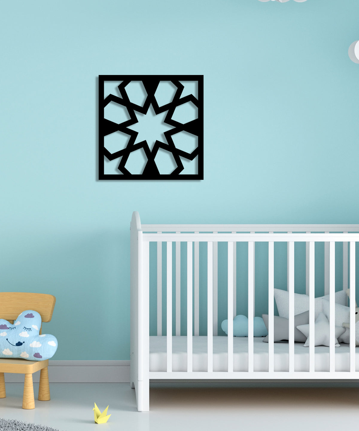 Minimalist Duvar Sanatı İçin Tekstüre Siyah Selçuklu Pano