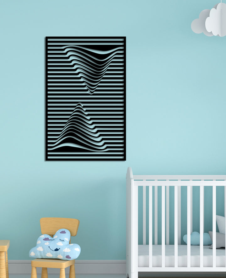 Minimalist Duvar Sanatı İçin Tekstüre Siyah Üçgen Pano