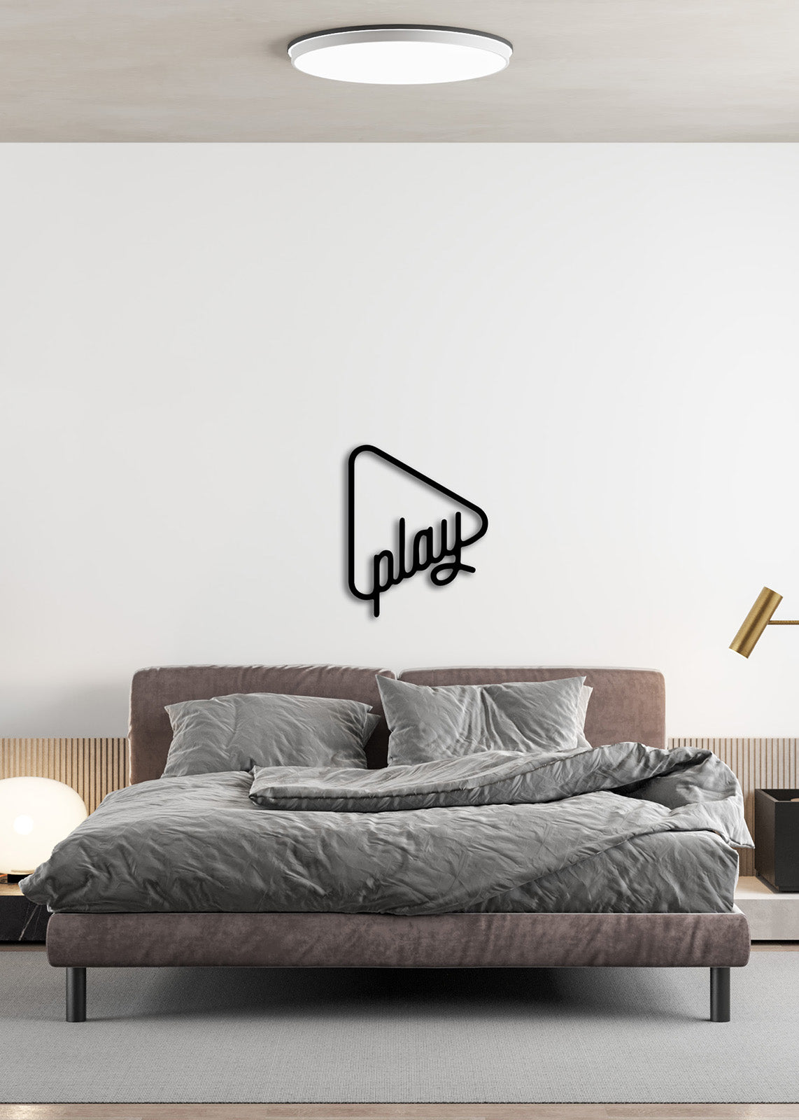 Minimalist Medya İkonu ve 2 cm Derinlik Paylı Doğal Gölge Efekti