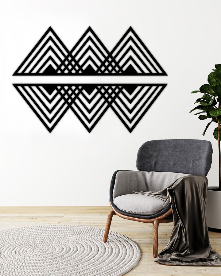 Minimalist Ofis Duvar Sanatı İçin Metal Mountain Tablo