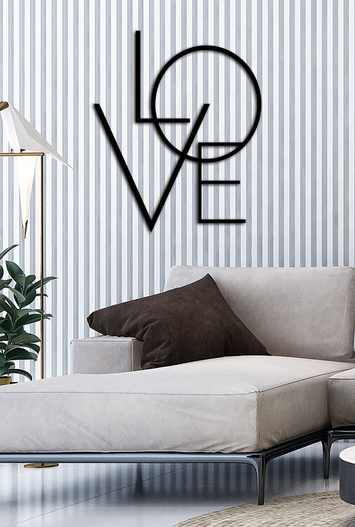 Minimalist Yazılı Blok Dekoru İçin Siyah Metal Pano