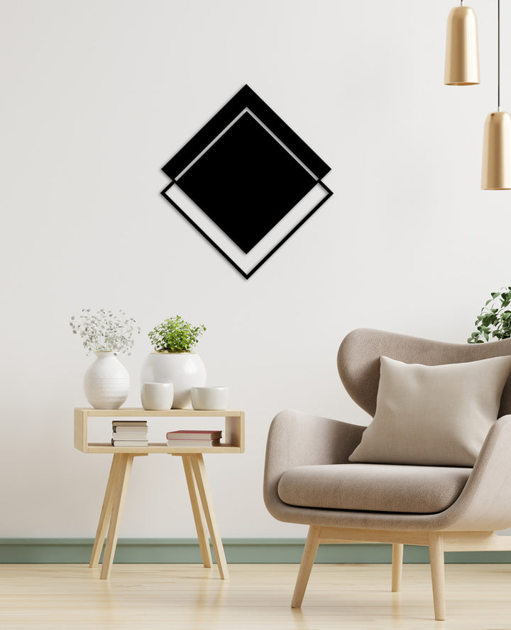 Modern Antre Dekorasyonu İçin Dikey Mimari Metal Tablo