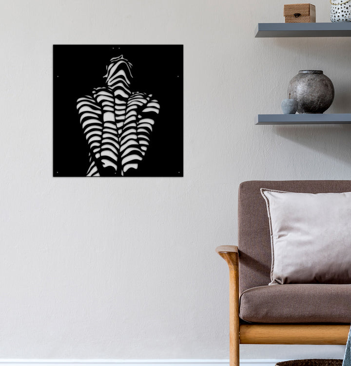 Modern Antre Dekorasyonu İçin Minimalist Kadın Formlu Tablo