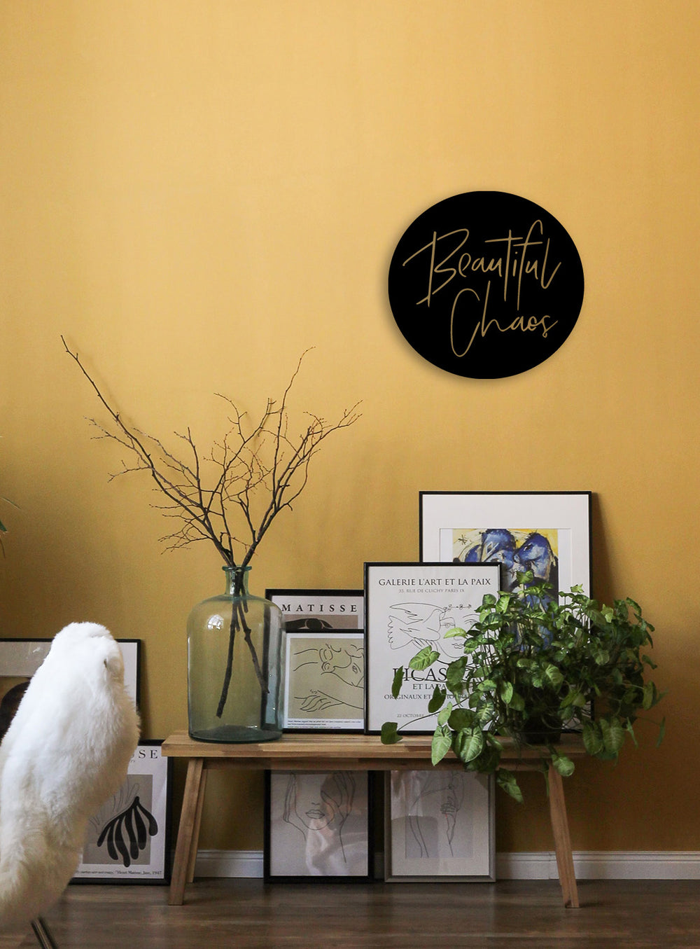 Modern Genç Odası Duvar Sanatı İçin Tipografik Metal Tablo