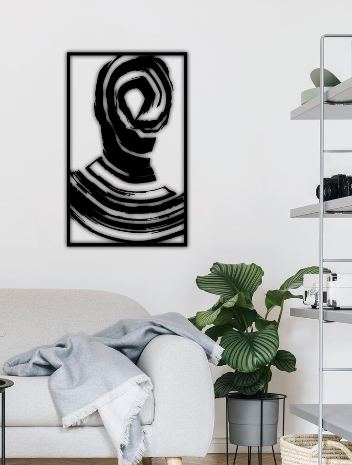 Modern Macbeth Geometrik Kral Siyah Metal Duvar Tablosu - Shakespeare Koleksiyonu