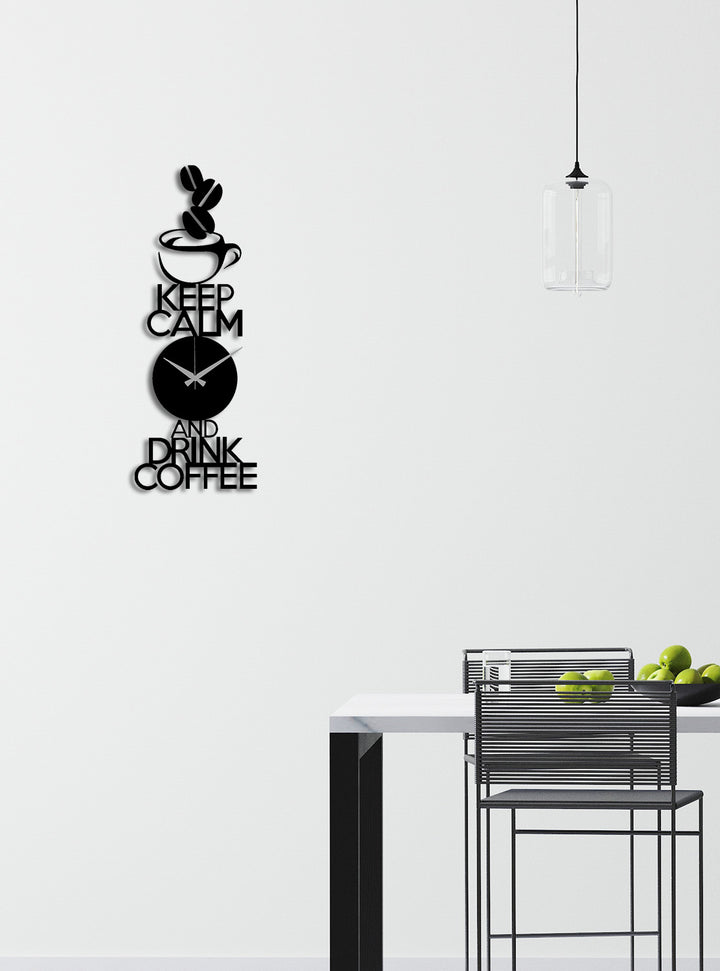 Modern Mutfak Dekorasyonu İçin Siyah Sessiz Akar Metal Duvar Saati