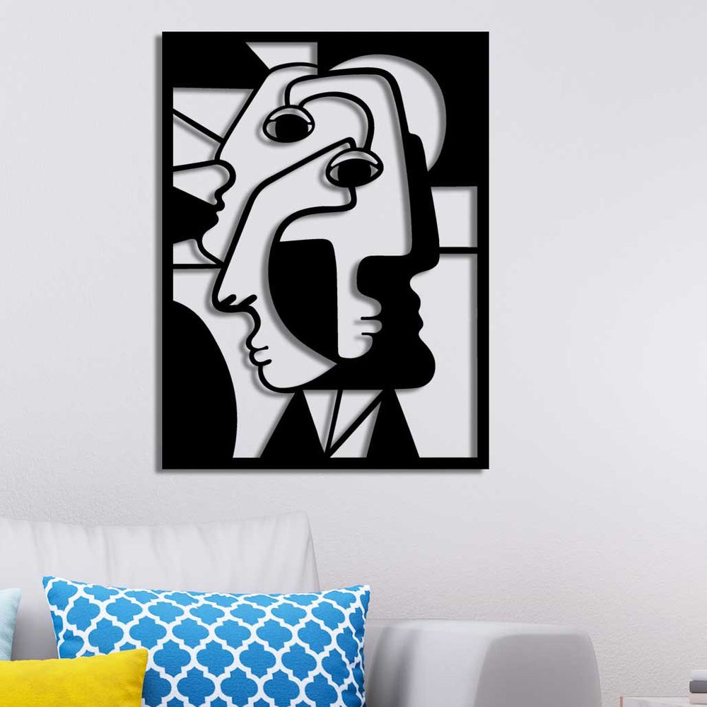 Modern Ofis Dekorasyonu İçin Sanatsal Çoklu Perspektifler Metal Duvar Panosu