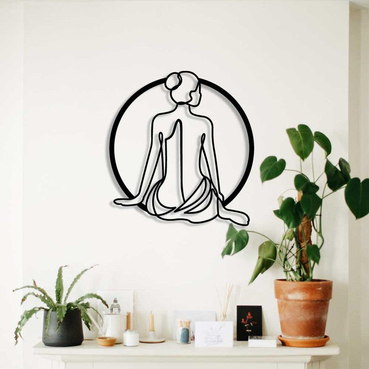 Modern Kadın Portresi Metal Duvar Tablosu - Duruş | Sanat Koleksiyonu - Artroya