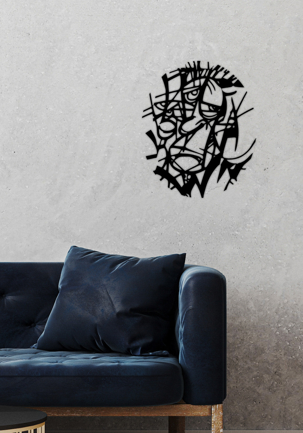 Modern Ofis Dekorasyonu İçin Siyah Joker Temalı Palyaço Metal Duvar Panosu