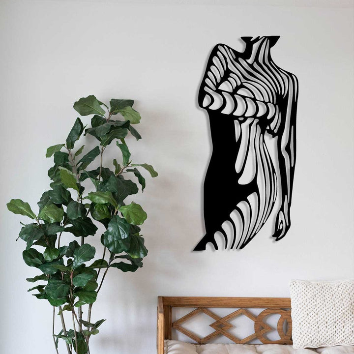 Duruş Kadın Silüeti Metal Duvar Tablosu - Modern Sanat Koleksiyonu - Artroya