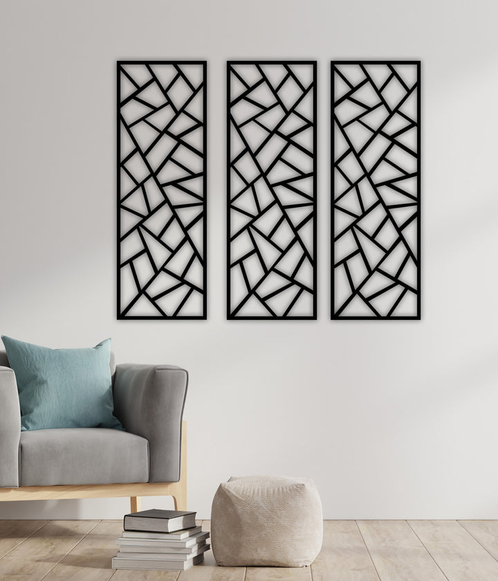 Modern Salon Dekorasyonu İçin Art Deco Işın Metal Pano