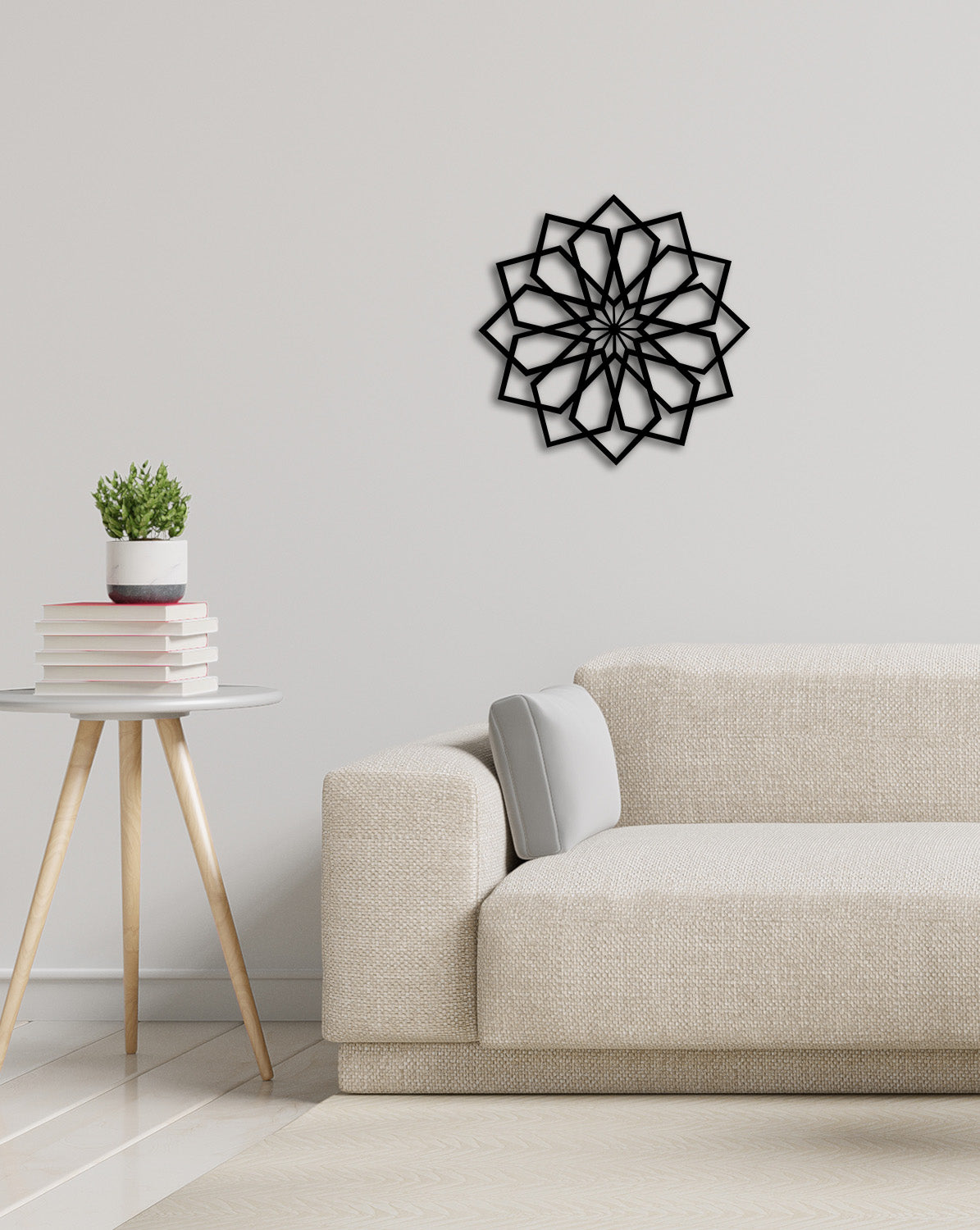 Modern Salon Dekorasyonu İçin Art Deco Radyal Metal Tablo