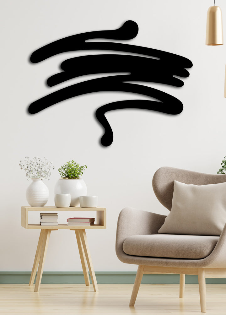 Modern Salon Dekorasyonu İçin Graffiti Metal Duvar Sanatı