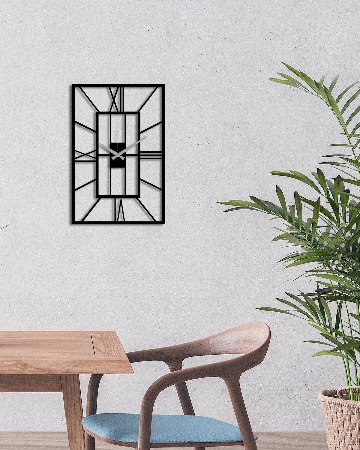 Modern Salon Dekorasyonu İçin Siyah Sessiz Akar Metal Duvar Saati