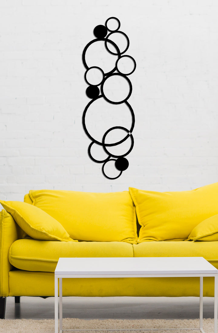 Modern Salon Dekorasyonu İçin Organik Baloncuk Metal Pano