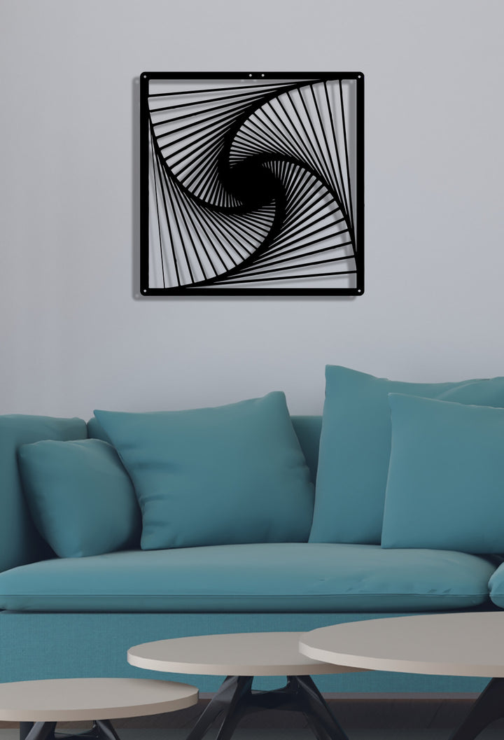 Modern Salon Dekorasyonu İçin Organik Formlu Metal Duvar Sanatı