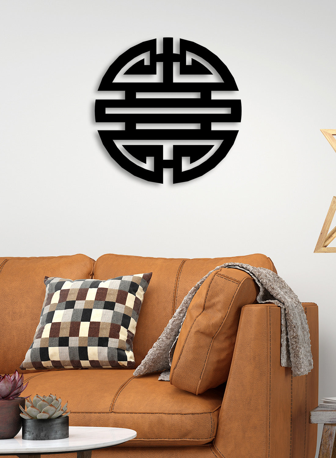 Modern Salon Dekorasyonu İçin Zen Felsefesi Metal Duvar Sanatı