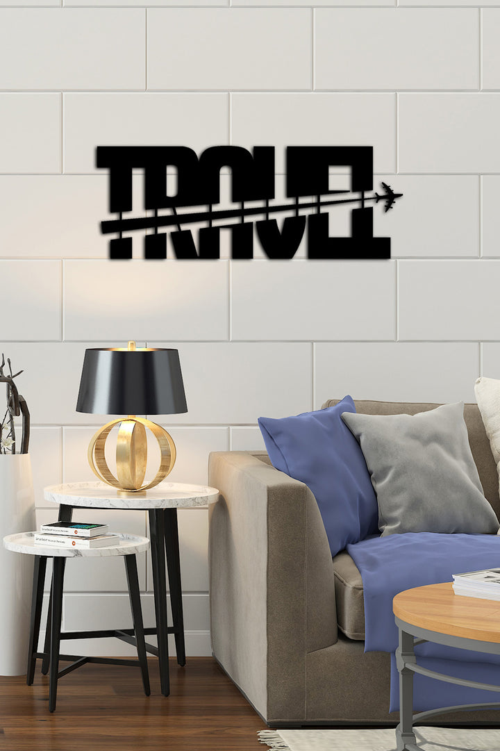 Modern Uçak Metal Tablo ve 2 cm Duvar Gölge Derinliği